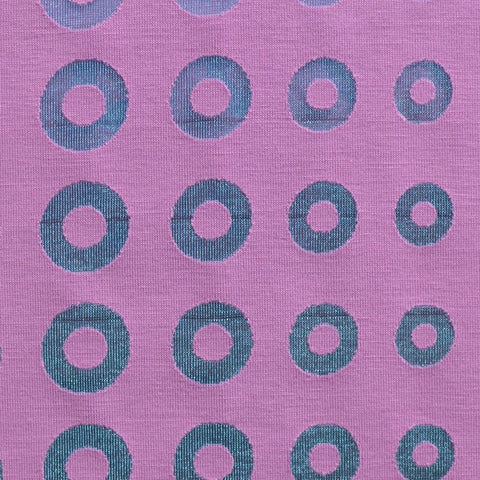 Blue Circles Jacquard, Viscose-Nylon