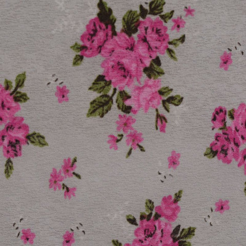 Pink Roses Knit, Polyester, 140 gsm