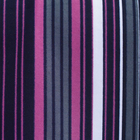 Dark Blue Vertical-Stripe Knit, Polyester