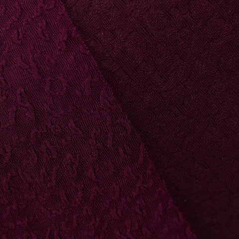 Burgundy Tone-on-Tone Jacquard, Viscose-Poly