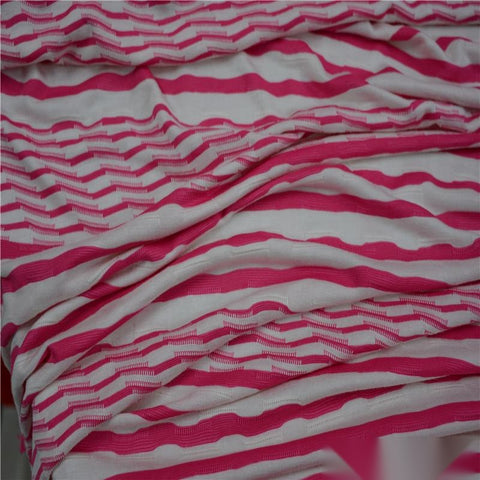Pink Bands Jacquard, Cotton-Poly