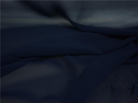100% Polyester Chiffon Fabric, 99 gsm, 150 cm — Navy