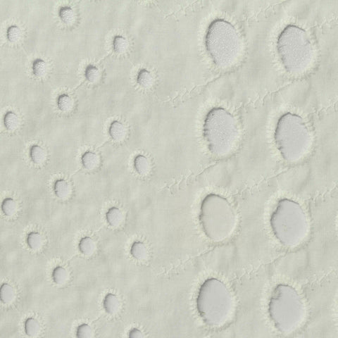 Cream Eyelet Woven, Cotton