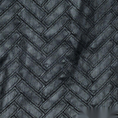 Dark Grey Herringbone Jacquard, Polyester, 170 gsm