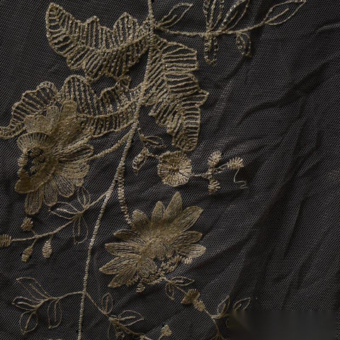 Gold Floral Knit, Polyester