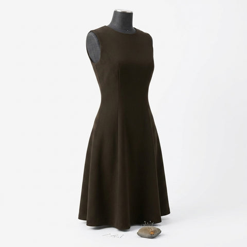 Dark Brown Crepe, Poly-Viscose
