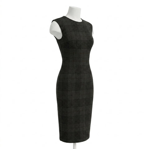 Dark Grey Marl Ponte Knit, Poly-Viscose, 325 gsm