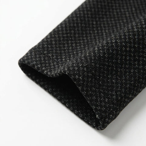 Black Marl Ponte Knit, Viscose-Nylon, 400 gsm