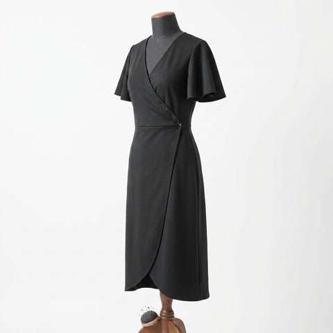 Black Ponte Knit, Viscose-Nylon