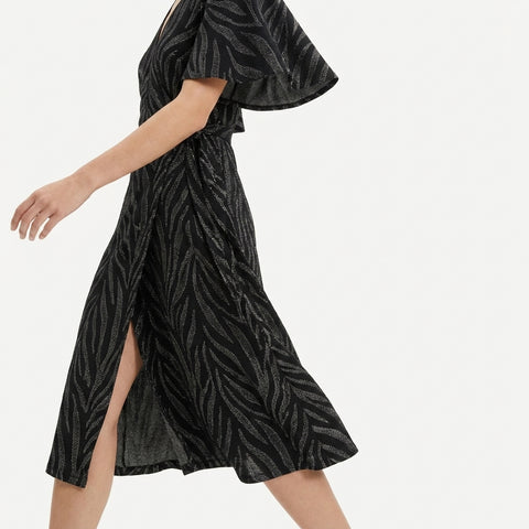 Black Zebra Jersey Knit, Polyester, 160 gsm, 160 cm