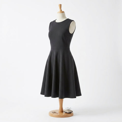 Black Ponte Knit, Poly-Viscose