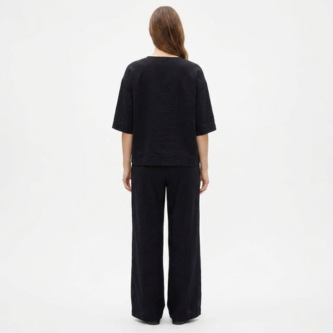 Black Linen-Look, Nylon