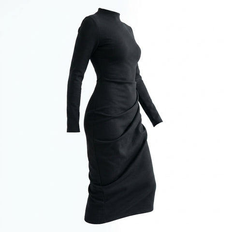 Black Scuba Knit, Cotton-Poly