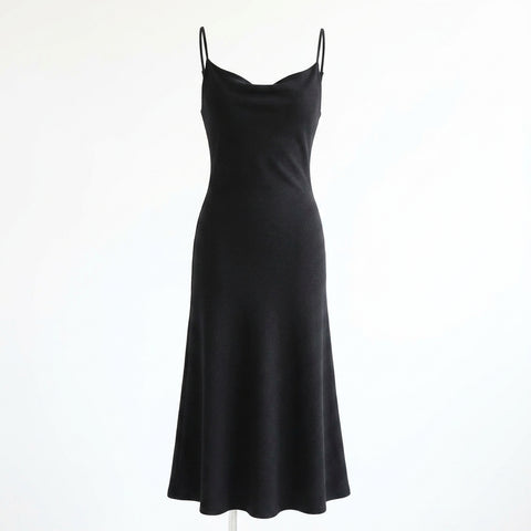 Black Ribbed Rib Knit, Polyester
