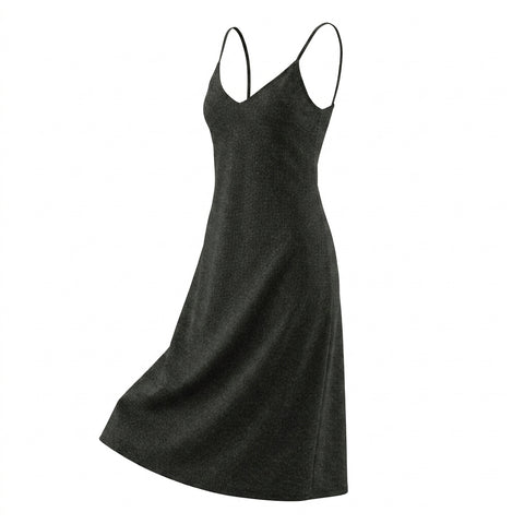 Dark Grey Marl Ponte Knit, Poly-Viscose, 310 gsm