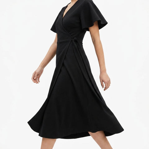 Black Ponte Knit, Viscose-Nylon