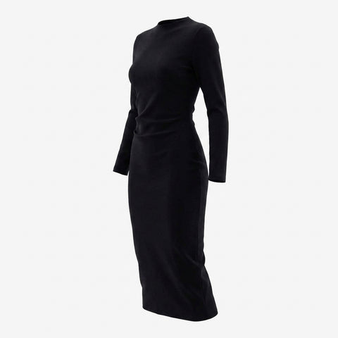 Black Ponte Knit, Viscose-Nylon