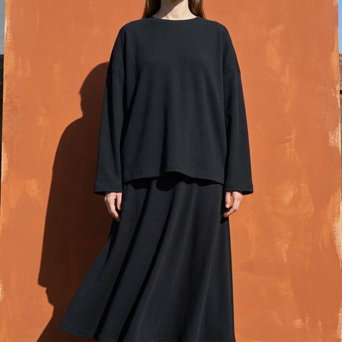 Black Rib Knit, Cotton
