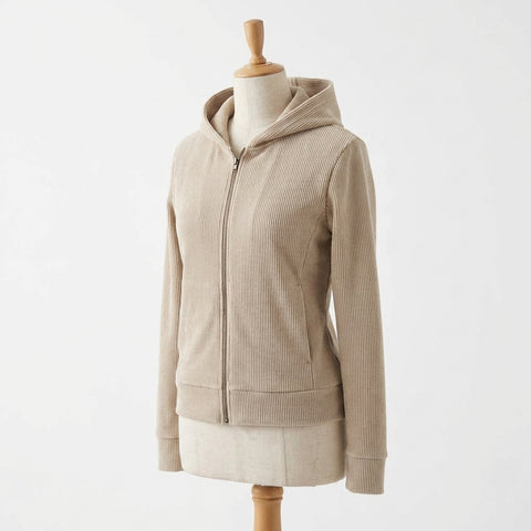 Light Beige Heather Rib Knit, Poly-Viscose