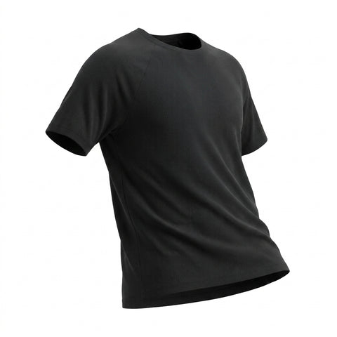 Black Ribbed Rib Knit, Tencel Lyocell