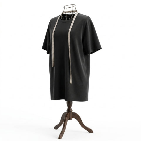 Black Micro-Stripe Jersey Knit, Modal-Poly