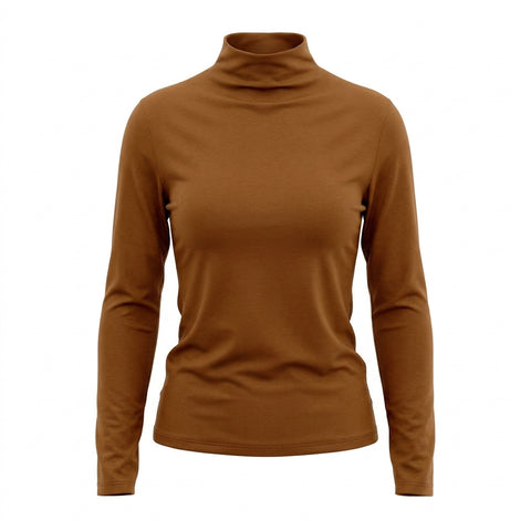 Brown Jersey Knit, Modal-Poly