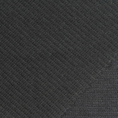 Charcoal Micro-Grid Rib Knit, Poly-Cotton