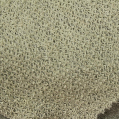 Heathered Grey Marl French Terry, Cotton-Poly, 209 gsm
