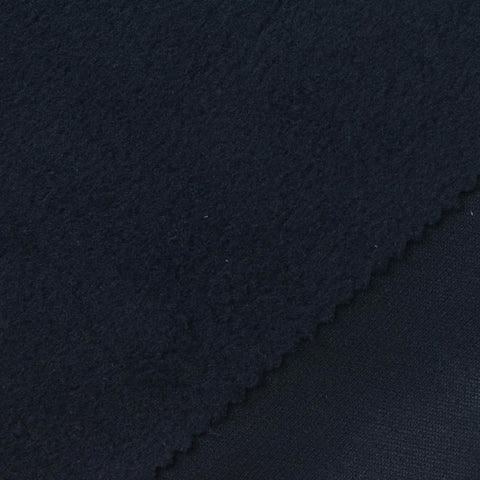 Viscose Nylon Stretch Fleece Fabric, 340 gsm, 165 cm — Navy