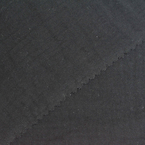 100% Cotton Crepe Fabric, 125 gsm, 180 cm — Black