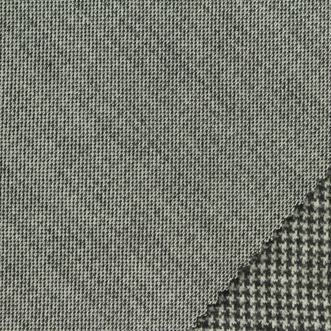 Black Houndstooth Jacquard, Poly-Viscose, 350 gsm, 160 cm