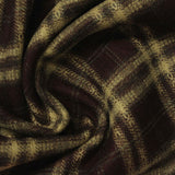 Dark Brown Plaid Woven, Poly-Viscose, 285 gsm, 150 cm, ref EF-265202 — photo 1