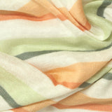 Light Green Horizontal-Stripe Knit, Viscose-Poly, 140 gsm — photo 1