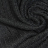 Brushed Rib Knit Fabric, 206 gsm, 150 cm — Black — photo 1