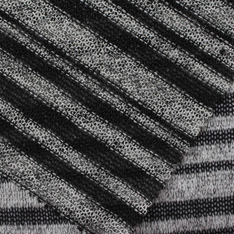 Black Zebra Rib Knit
