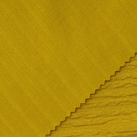 Polyester Stretch Knit Fabric, 220 gsm, 165 cm — Yellow