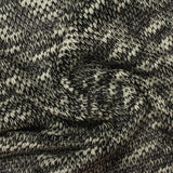 Jacquard Slub Cotton Polyester Chunky Knit Fabric, 175 gsm, 160 cm — Black — photo 1