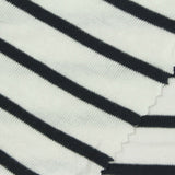 Black Horizontal-Stripe Rib Knit, Cotton, 148 gsm — photo 1