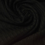 Viscose Nylon Stretch Rib Knit Fabric, 310 gsm — Black — photo 1