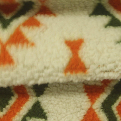 Green Geometric Knit, Poly-Cotton
