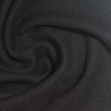Viscose Polyester Blend Stretch Rib Knit Fabric, 300 gsm, 185 cm — Black — photo 1