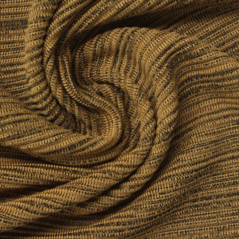 Brown Marl Pointelle Knit, Poly-Nylon