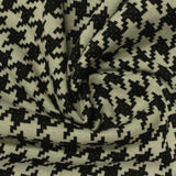 Black Houndstooth Jacquard, Polyester, 260 gsm, 160 cm — photo 1