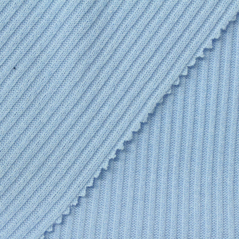 Polyester Stretch Rib Knit Fabric, 280 gsm, 140 cm — Blue