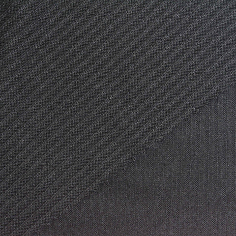 Viscose Polyester Stretch Rib Knit Fabric, 180 gsm, 155 cm — Grey