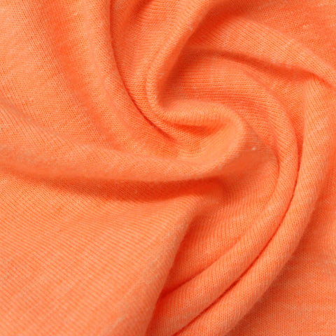 Orange Marl Jersey Knit, Cotton-Poly, 160 gsm