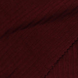 Brushed Polyester Viscose Stretch Rib Knit Fabric, 220 gsm, 152 cm — Red — photo 1