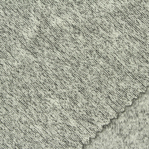 Grey Marl Chunky Knit, Viscose-Poly, 190 gsm