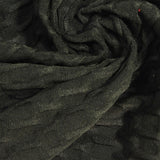 Jacquard Polyester Stretch Knit Fabric, 335 gsm, 150 cm — Black — photo 1
