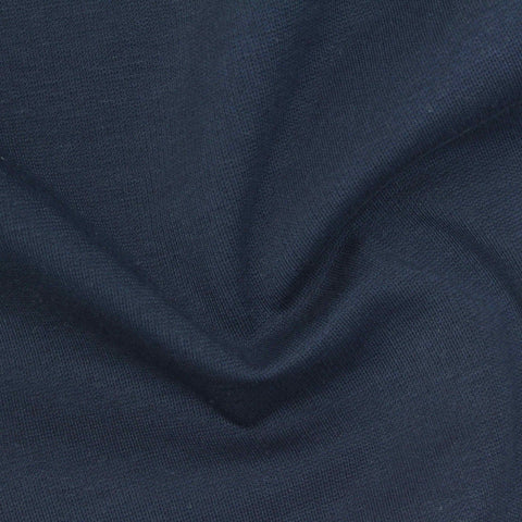 Cotton Nylon Stretch Ponte Knit Fabric, 290 gsm, 155 cm — Navy